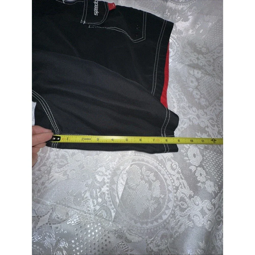 Speedo Swim Trunks Mens Board Shorts Mesh Brief Lined Black XL